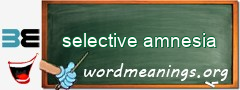 WordMeaning blackboard for selective amnesia